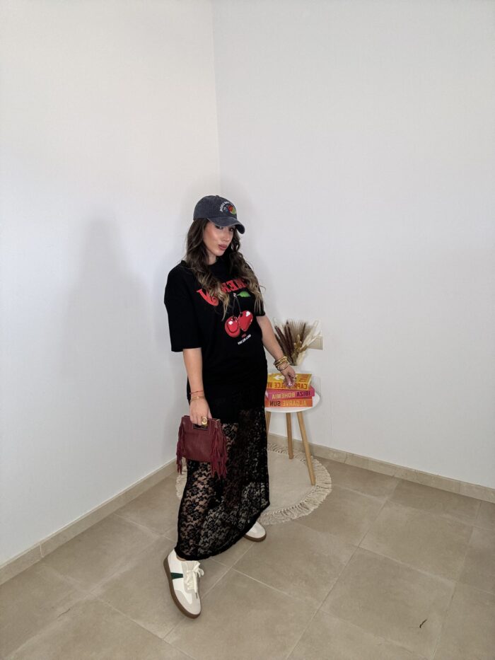 FALDA ENCAJE NEGRA - Imagen 4