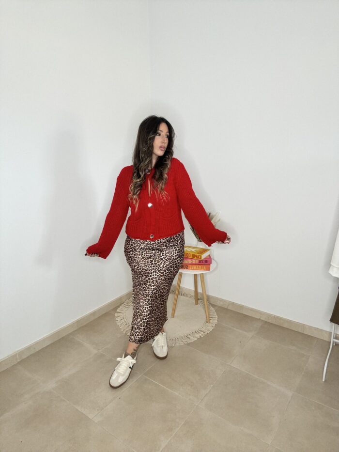 FALDA SATÉN ANIMAL PRINT CLASIC