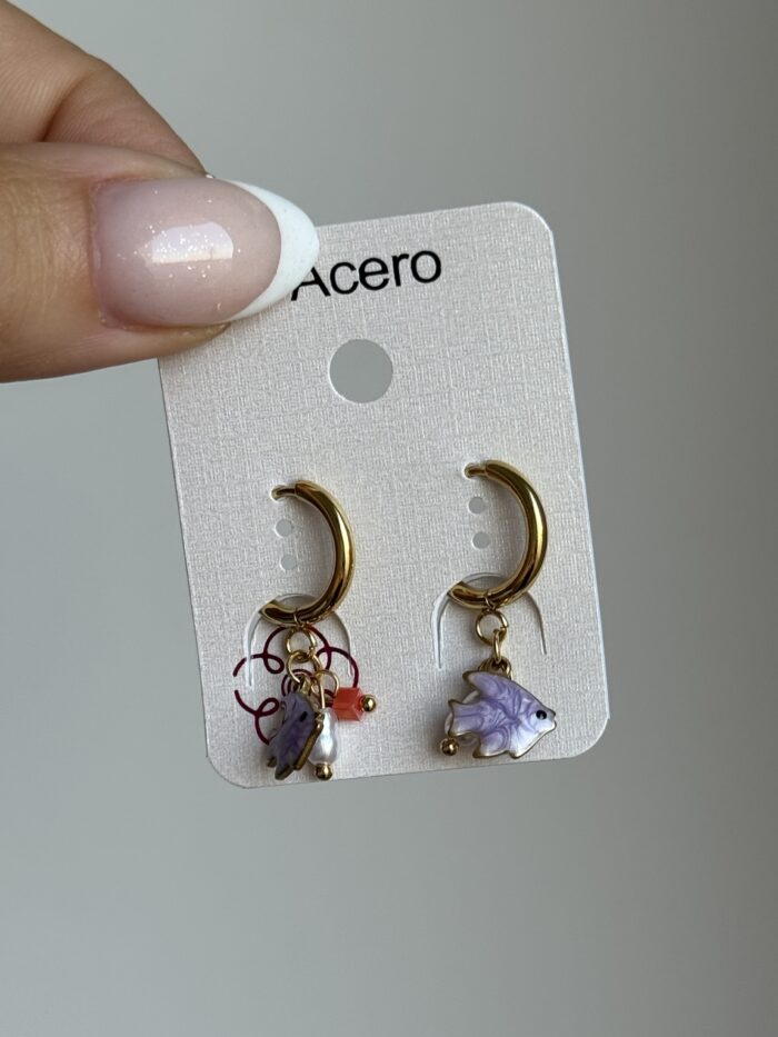 PENDIENTES MALVA - Imagen 2