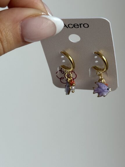 PENDIENTES MALVA