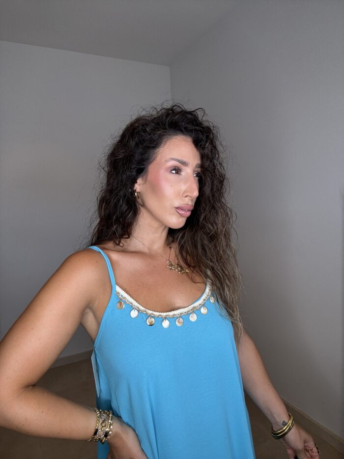VESTIDO TURQUESA - Imagen 4